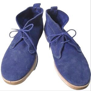 Zara Navy Blue Suede Boots size unisex 42